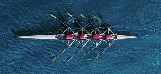 The image shows a rowing boat.