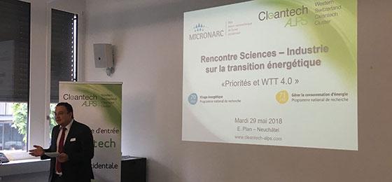 The picture shows State Councillor Jean-Nathanaël Karakash welcoming participants