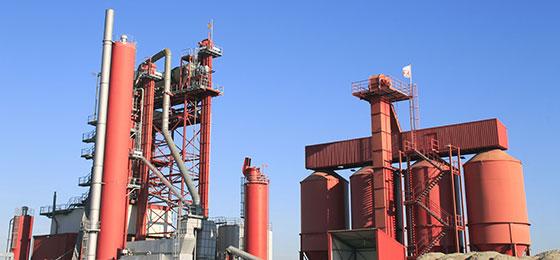 The picture shows a cement plant.