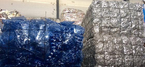 The picture shows collected waste.